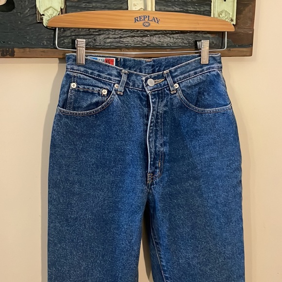 Vintage Something Made in France By Edwin Straight Tapered Leg Jeans Size XS - Picture 3 of 16